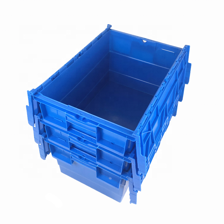 Manufacturer hot sale cheap logistics transport plastic turnover box crate with lid