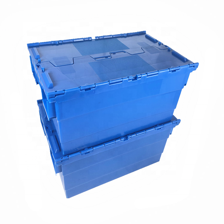 Manufacturer hot sale cheap logistics transport plastic turnover box crate with lid