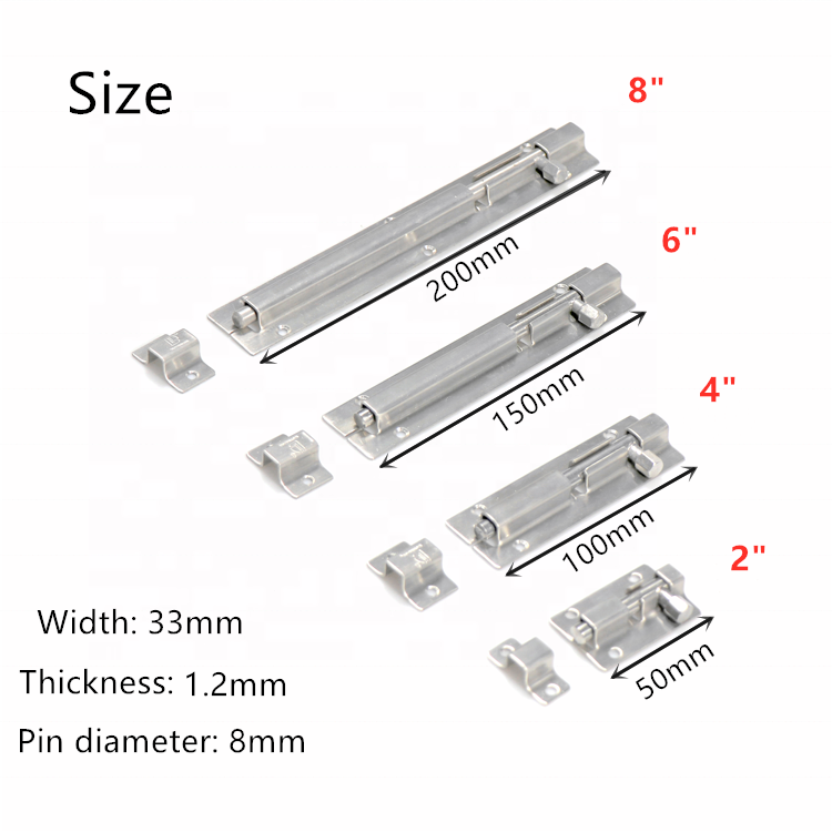 WUYINGHAO Hot sale stainless steel out door bolt latch door latch