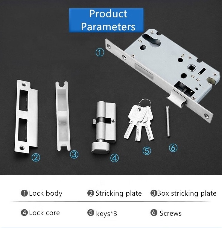 WUYINGHAO Hot sale stainless steel security interior mortise lever handle design door handle lock