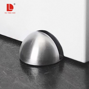 WUYINGHAO door stop wall protector rubber stainless steel door stopper with sound dampening bumper top