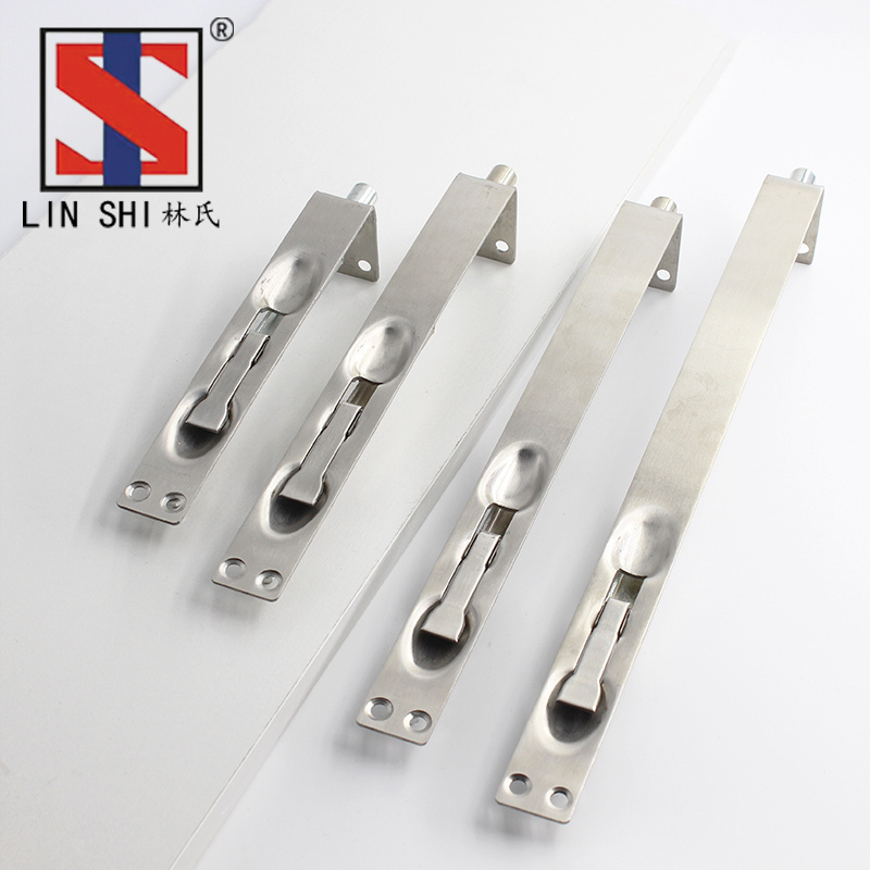 High Quality Linshi Stainless steel concealed hidden flush security door lock bolt flush bolt for door