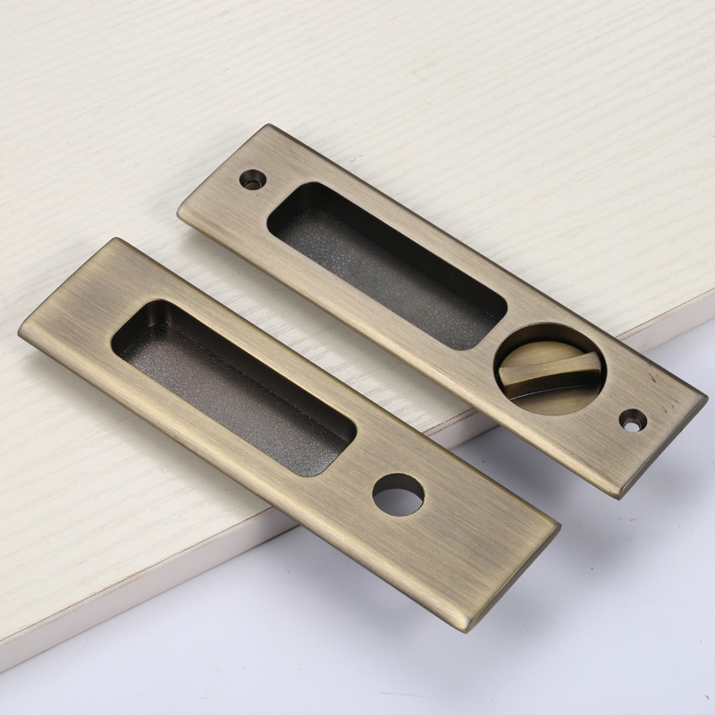 Zinc alloy invisible sliding door handle lock  sliding door flush lock sliding door hook lock