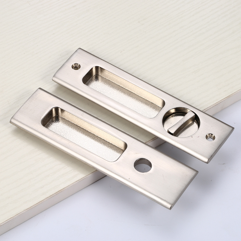 Zinc alloy invisible sliding door handle lock  sliding door flush lock sliding door hook lock