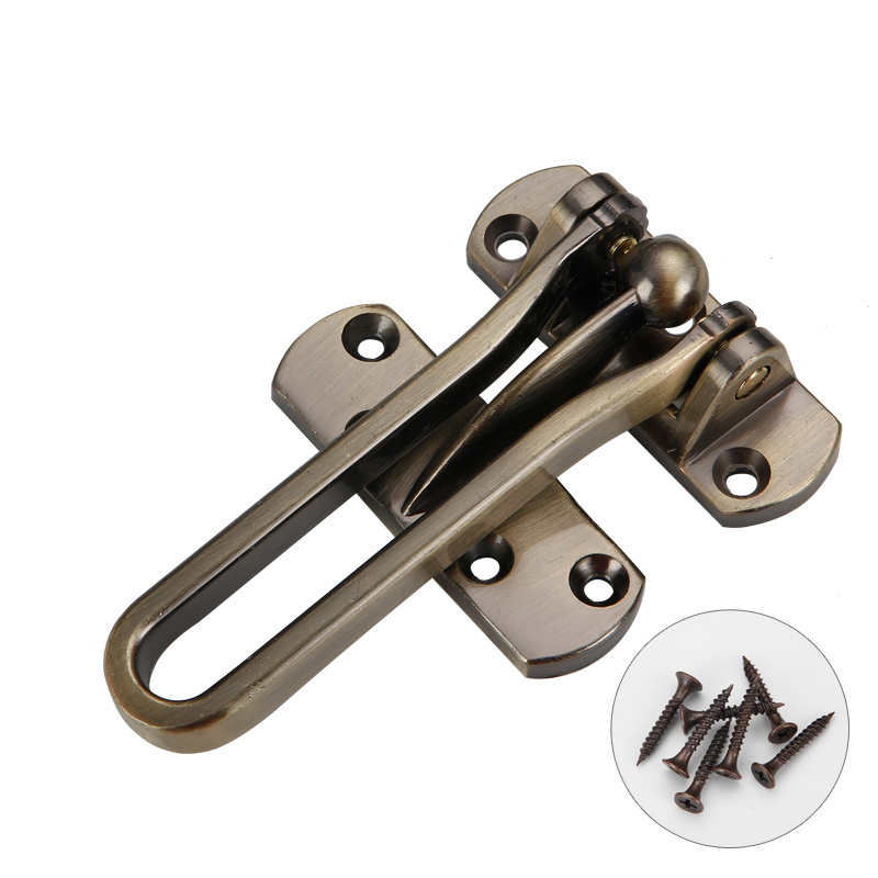 Zinc alloy large anti-theft clasp for hotel safety door hardware security chain door guard