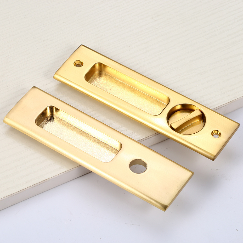 Zinc alloy invisible sliding door handle lock  sliding door flush lock sliding door hook locks