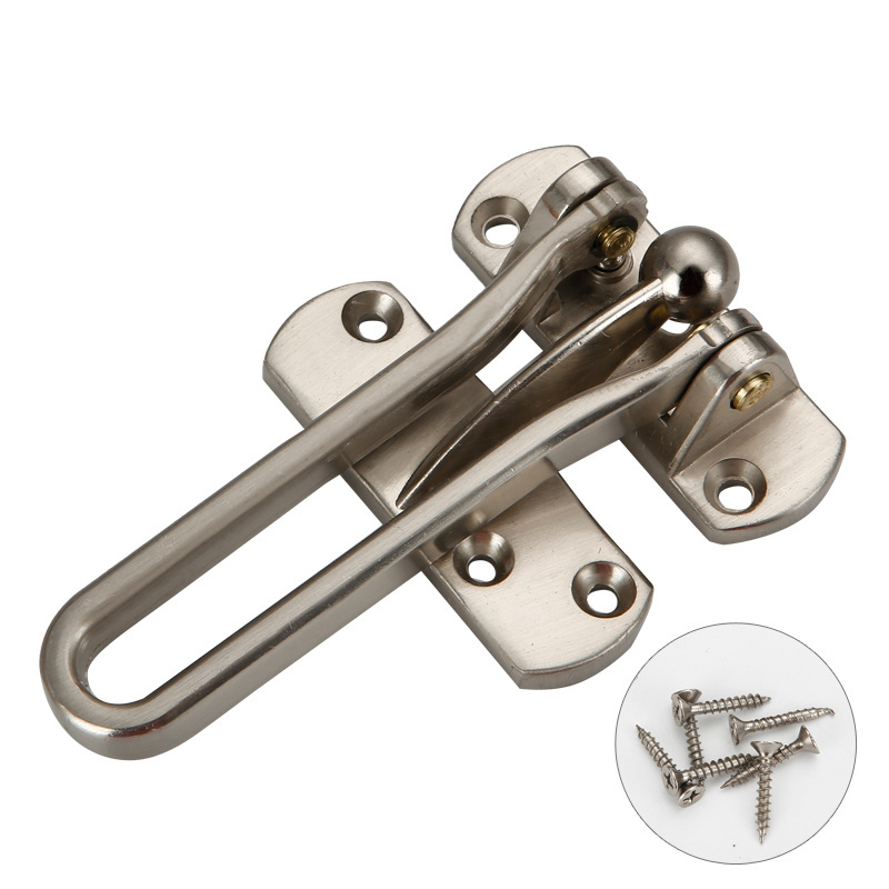 Zinc alloy large anti-theft clasp for hotel safety door hardware security chain door guard