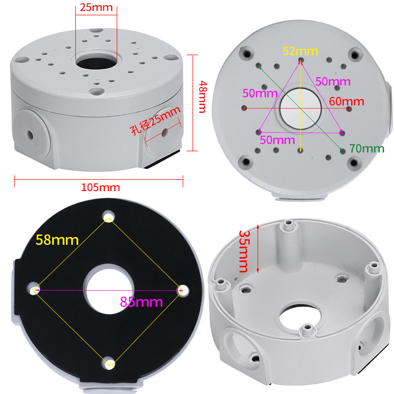 Affordable Price Ceiling Wall Mount CCTV Security Camera Junction Case Extra Large Storage for Hide Mussy Cables High Compatible