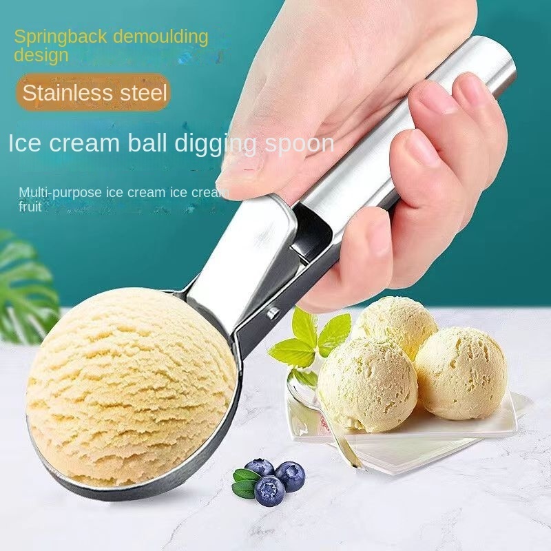 High Quality Kitchen Utensils Metal food grade Watermelon Stainless Steel Ice Cream Fruit Scoop Stainless Steel