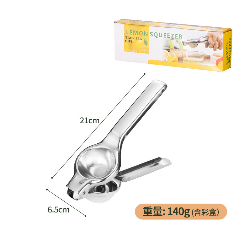 Kitchen Stainless Steel Cutlery New Convenient Manual Stainless Steel Metal Silverware Stainless Steel Squeezer Lemon Juicer