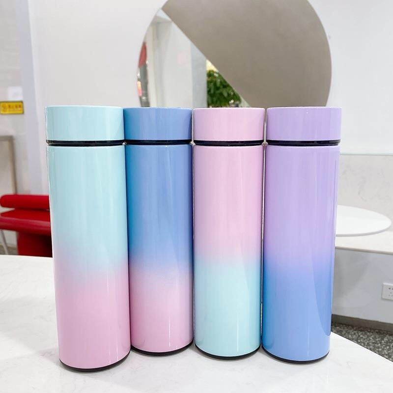 Double Wall With Led Temperature Display Cup Vaccum Flask Stainless Steel Smart Water Bottle Thermos