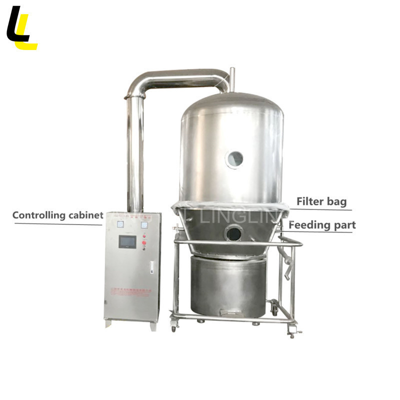 GFG Stainless Steel Vertical Sugar Cocoa Powder Fluid Bed Dryer Dehydrator Dye Pigment Drying Machine Fluid dryer machine