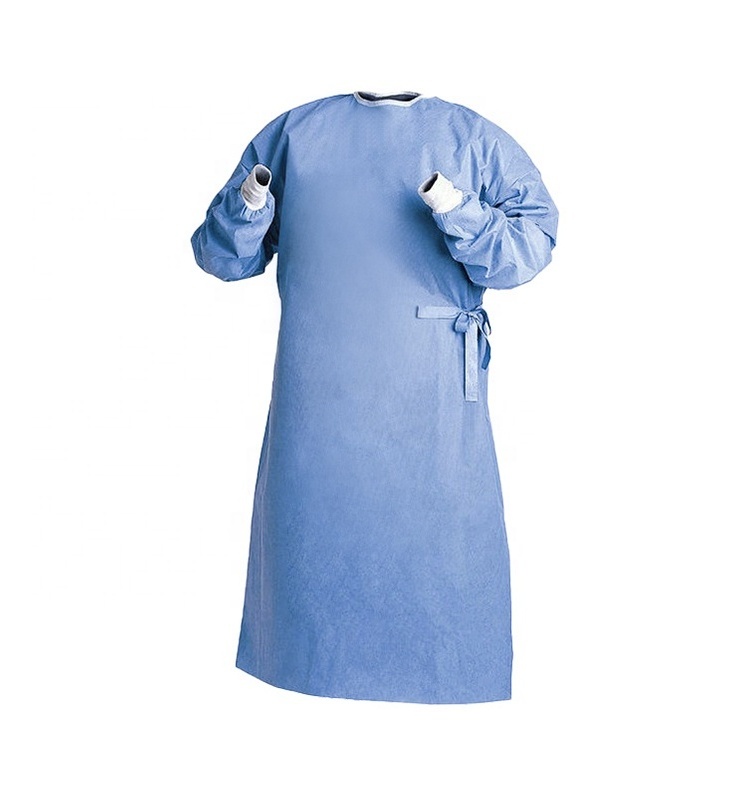 Standard Hospital SMS Surgical Medical Disposable Waterproof Gown Sterile Adult CE Blue Patient EOS EN Dental Gowns