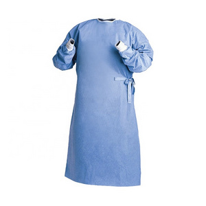 Standard Hospital SMS Surgical Medical Disposable Waterproof Gown Sterile Adult CE Blue Patient EOS EN Dental Gowns