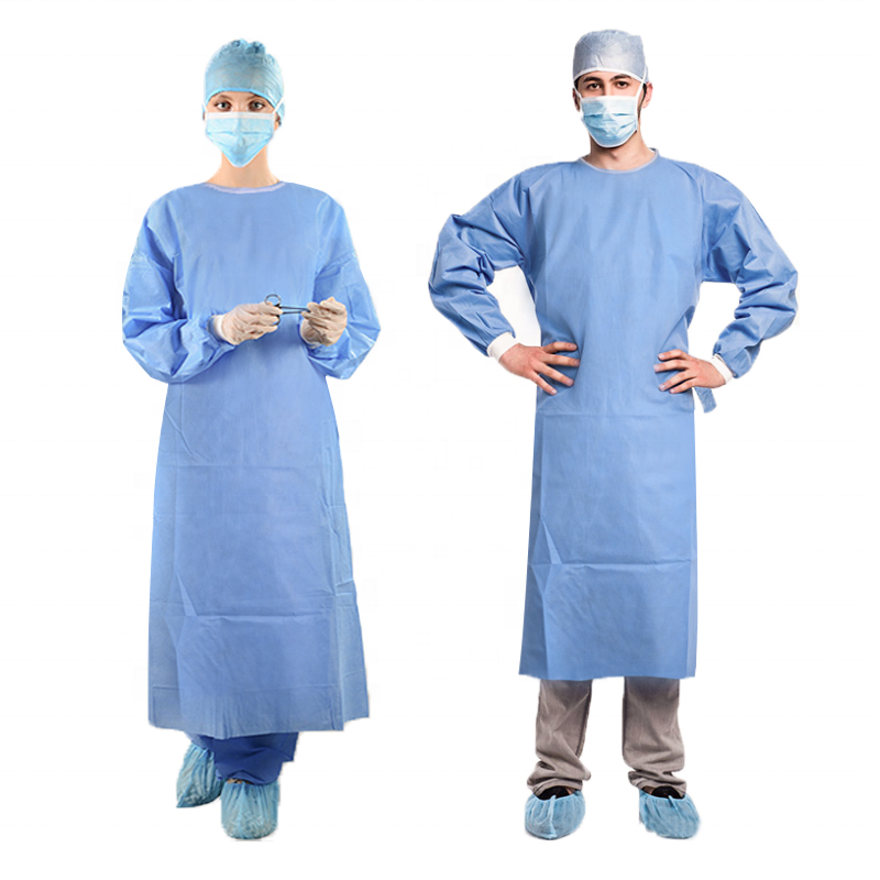 Medical Isolation Gown Standard Non-woven Fabric Jinyulong Disposable Adult CE Blue Patient Gown EOS EN 3 Years