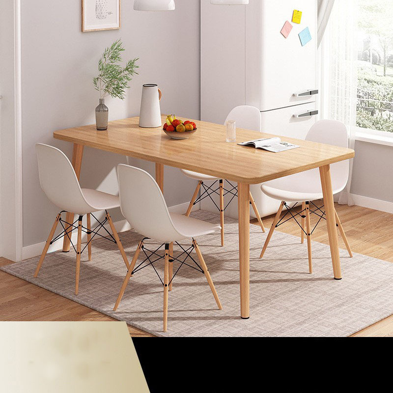 Solid Wood Dining Table Home Simple Modern Rectangular Table Round Dining Room Table