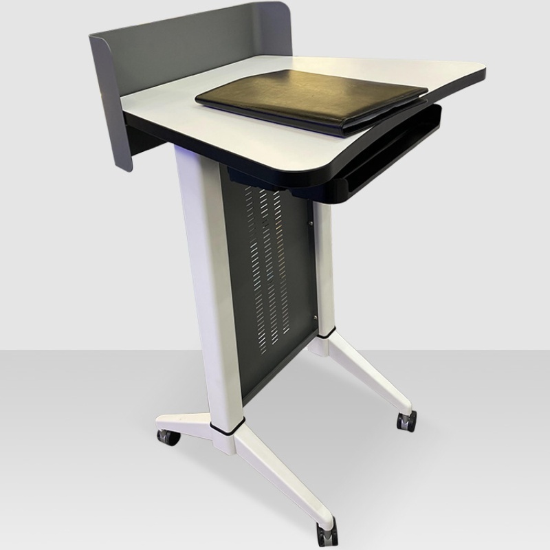 Modern Design Mobile Classroom Lectern Stand Church Speech Podium for Meeting Room