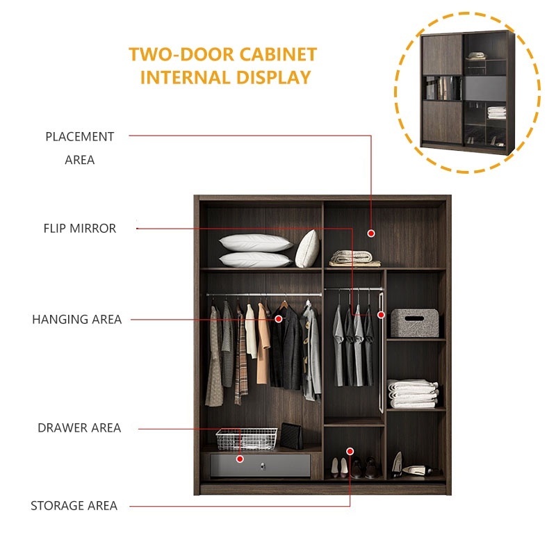 Portable Modern Combination Foldable Wooden Bedroom Furniture Wardrobe Clothes Organizer Closet Storage