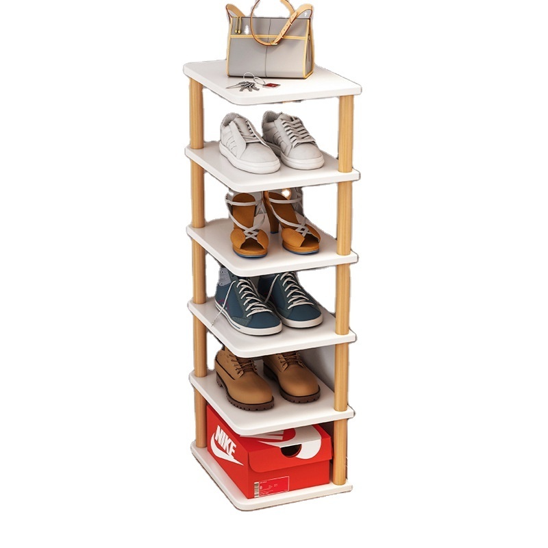 Shoe Rack Doorway Wooden Shoe Rack Organizer, Indoor Free Standing Narrow Shoe Storage, for Staircase Balcony Kitchen Porch