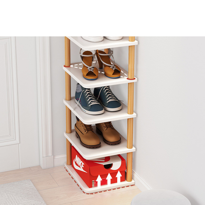 Shoe Rack Doorway Wooden Shoe Rack Organizer, Indoor Free Standing Narrow Shoe Storage, for Staircase Balcony Kitchen Porch