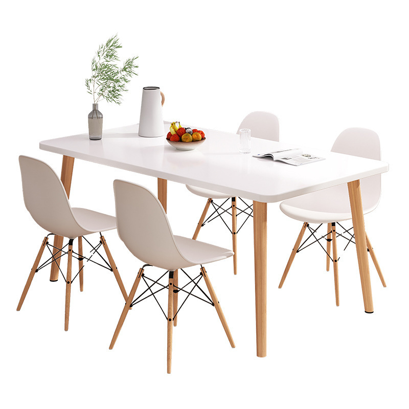 Solid Wood Dining Table Home Simple Modern Rectangular Table Round Dining Room Table