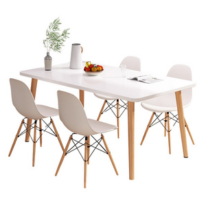 Solid Wood Dining Table Home Simple Modern Rectangular Table Round Dining Room Table