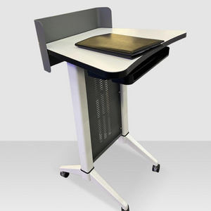 Modern Design Mobile Classroom Lectern Stand Church Speech Podium for Meeting Room