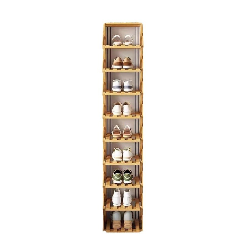 Foldable shoe rack small narrow door home multi-layer simple dormitory shoe cabinet new space saving shelf