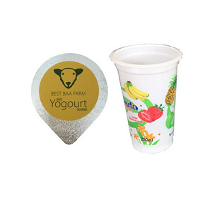 Cheap wholesale Customized professional  disposable yogurt cup aluminum foil lid