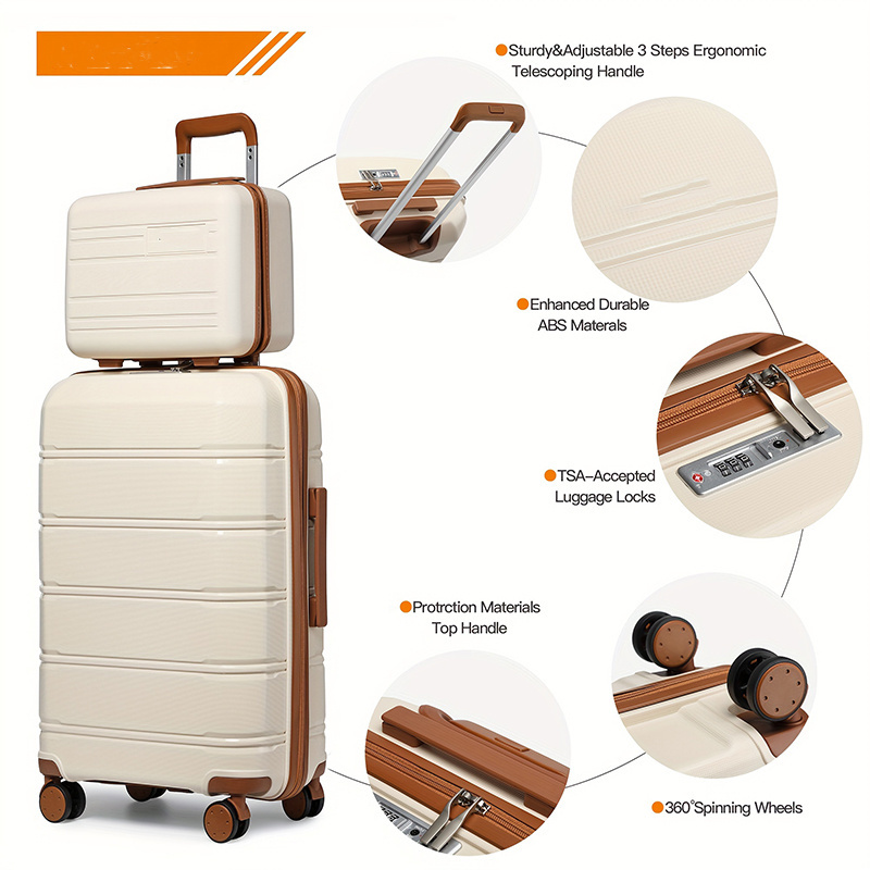 JINYI Unisex Pc Makeup Suitcases Plastic Luggage Replacement Wheels Unique 14 Inch Luggage Trolley Luggage Sets 3 Piece