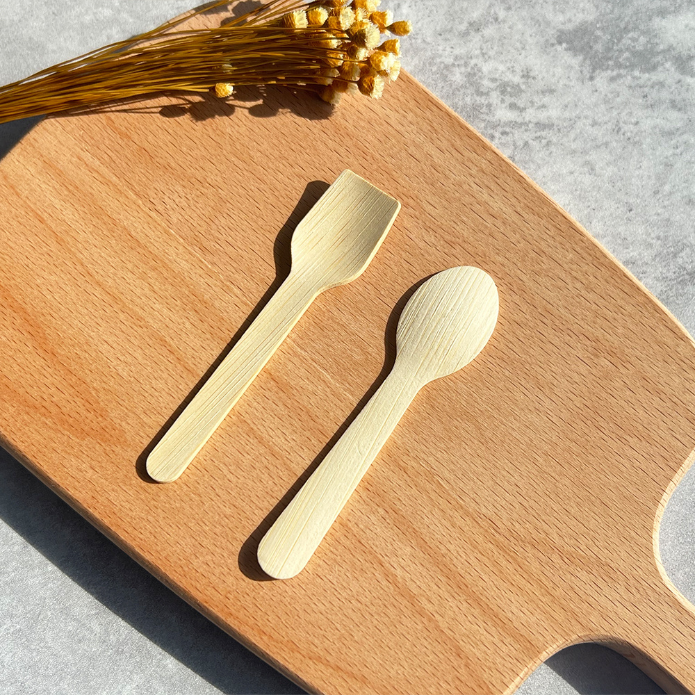 Factory Direct Sale Ice Cream Biodegradable Disposable Bamboo Spoons For Dessert