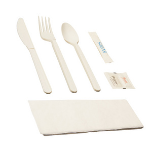 100% Biodegradable Cutlery Custom CPLA Cookware Fork 100% PLA Tableware Fork for Restaurant Party