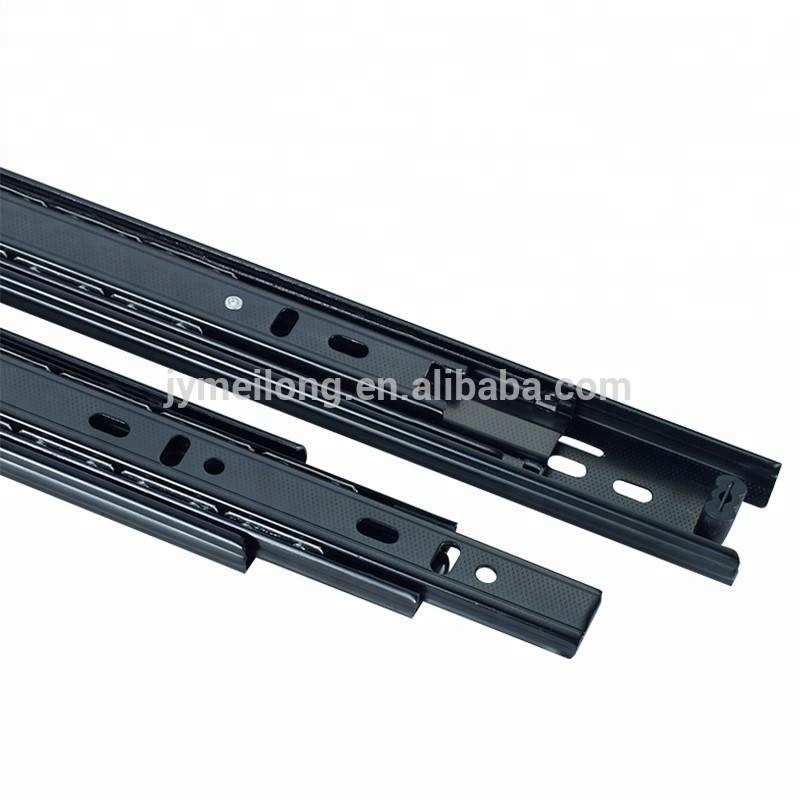 35mm Telescopic Channel/Black Coating Extension Table Slide/3 Fold Ball Bearing Drawer Slide For Kitchen Cabinet In Jieyang City