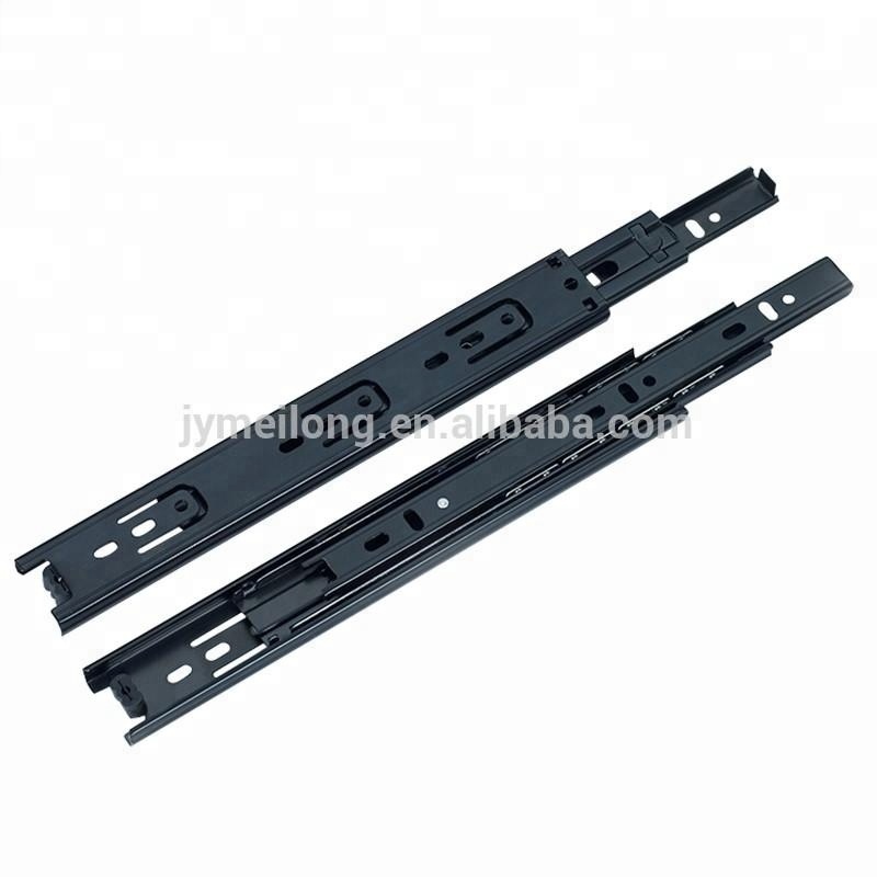 35mm Telescopic Channel/Black Coating Extension Table Slide/3 Fold Ball Bearing Drawer Slide For Kitchen Cabinet In Jieyang City