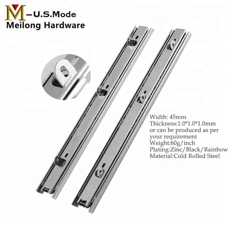 45MM Kitchen Cabinet Accessories Furniture Hardware Us General Tool Box Hook Telescopic Channel Drawer Slides  Rail