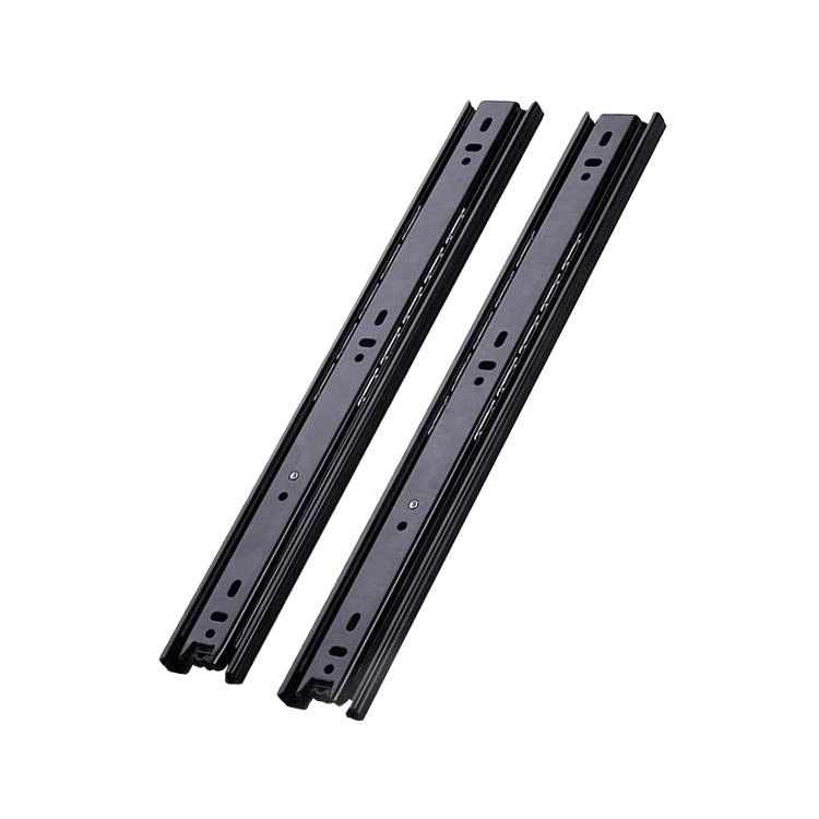 Hot Sell 3 Fold Ball Bearing Drawer Telescopic Channel Hardware Slide / Locking Drawer Slide Stop/Slide Guide In Jieyang