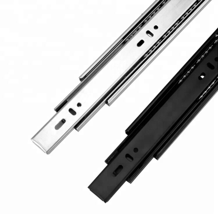 Hot Sale 3 Fold Ball Slide/Drawer channel Slides Rail With Ball Bearing 75 g For Tool Box/Telescopic Slide In Jieyang