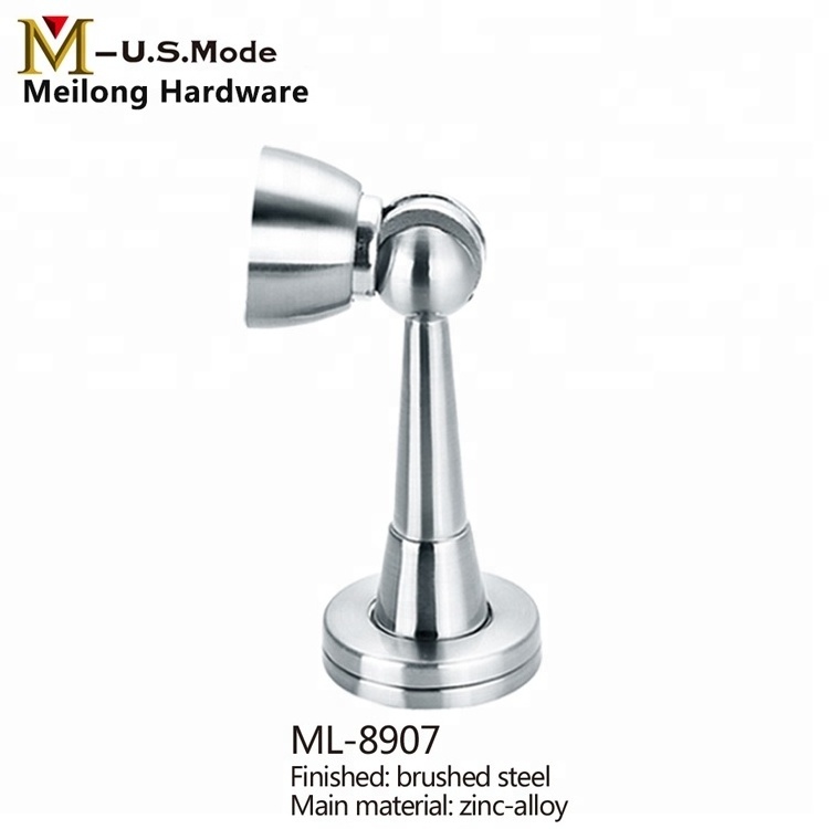 Zinc Alloy Material Wall Metal Spring Decorative Gate Sliding Glass Shower Draft Magnetic Door Stopper