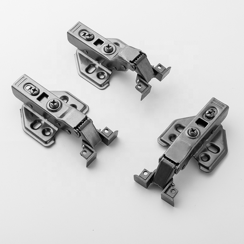 Aluminum Frame Hydraulic Concealed Hinges Gun Black Close-end Zinc Alloy Cup Glass Door Soft Close Hinge Furniture Fittings