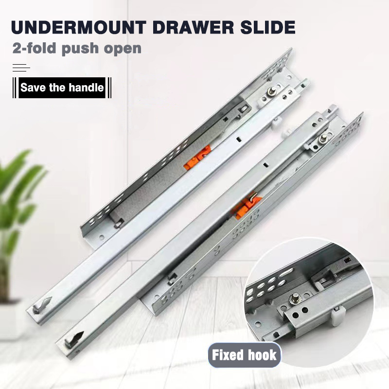 Cheap Price Custom Logo Drawer Slides Telescopic Push To Open Extension Drawer Runner Undermount Drawer Slide