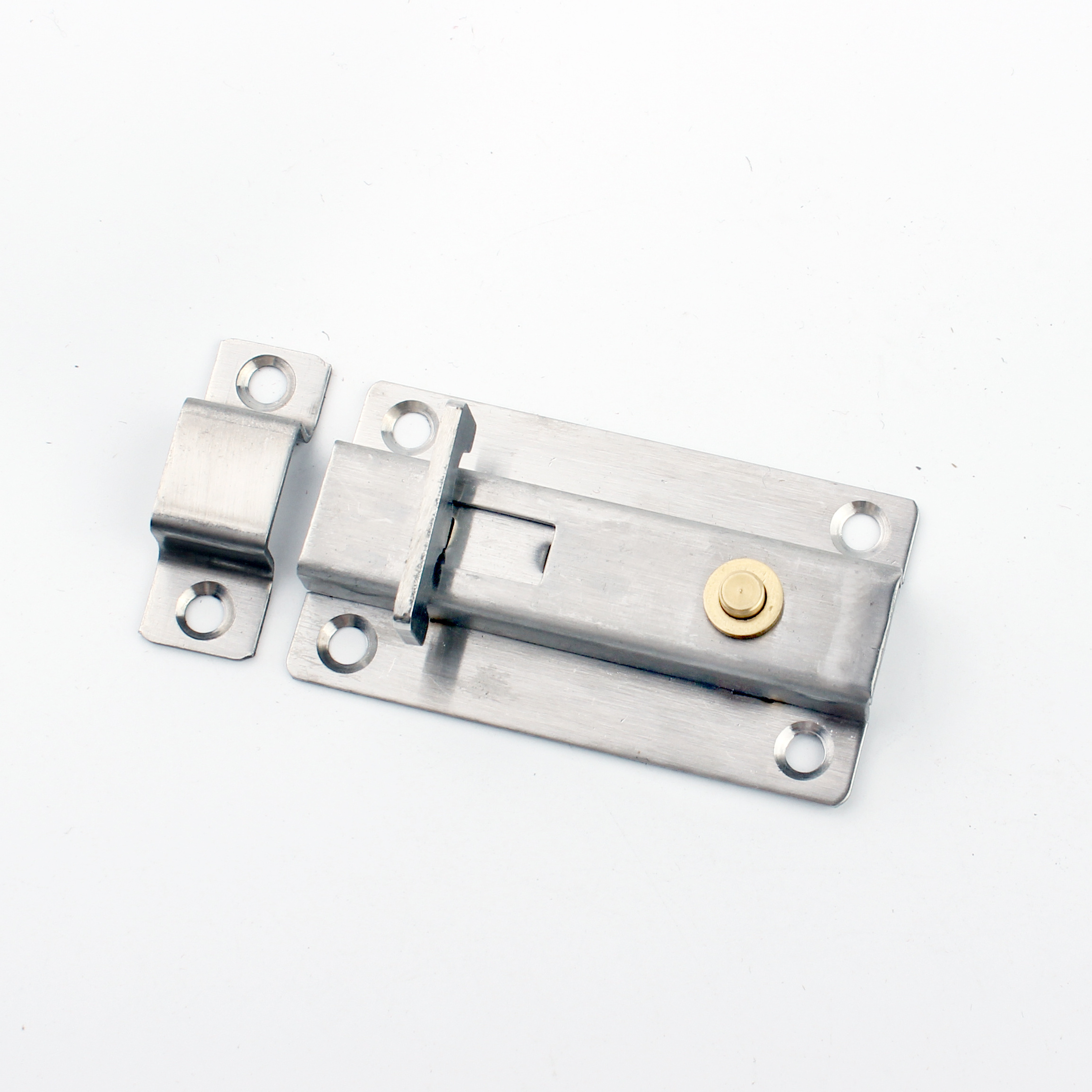 Stainless Steel 1.5mm Thickness Slide Door Automatic Barrel Ss Tower Bolt Safety Security Square Door Bolt Lock