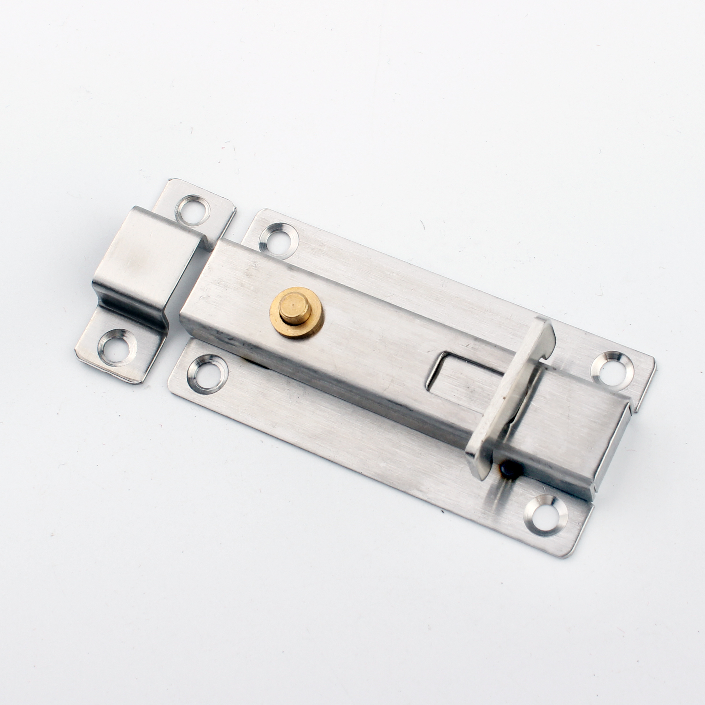 Stainless Steel 1.5mm Thickness Slide Door Automatic Barrel Ss Tower Bolt Safety Security Square Door Bolt Lock