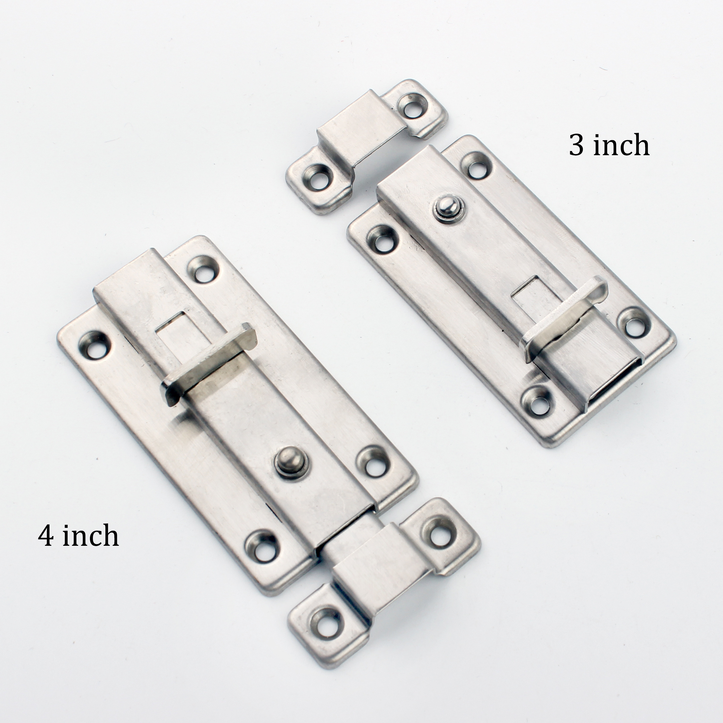 Factory High Quality Stainless Steel Button 1.0mm Barrel Latch Sliding Ss Automatic Door Window Bolt