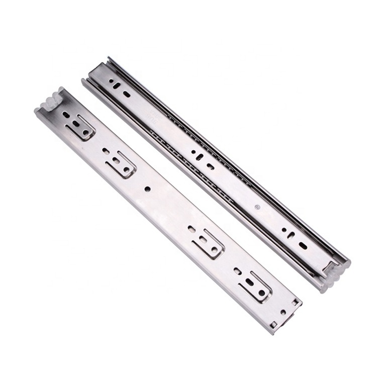 Factory Wholesale Stainless Steel 45mm Ball Bearing  Sliding Guides Channel Heavy Duty Drawer Slide