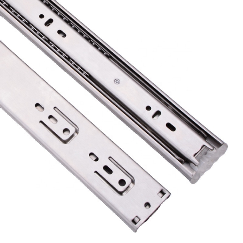 Factory Wholesale Stainless Steel 45mm Ball Bearing  Sliding Guides Channel Heavy Duty Drawer Slide