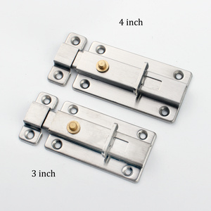 Stainless Steel 1.0mm Thickness  Automatic Tower Latch Barrel Bolt Security Sliding Patio Door Latch