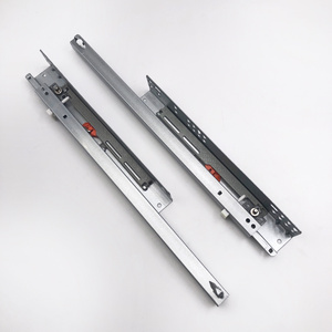 Mingyi factory direct custom accept push to open undermount drawer slide 2 fold adjustable slide rail with lock