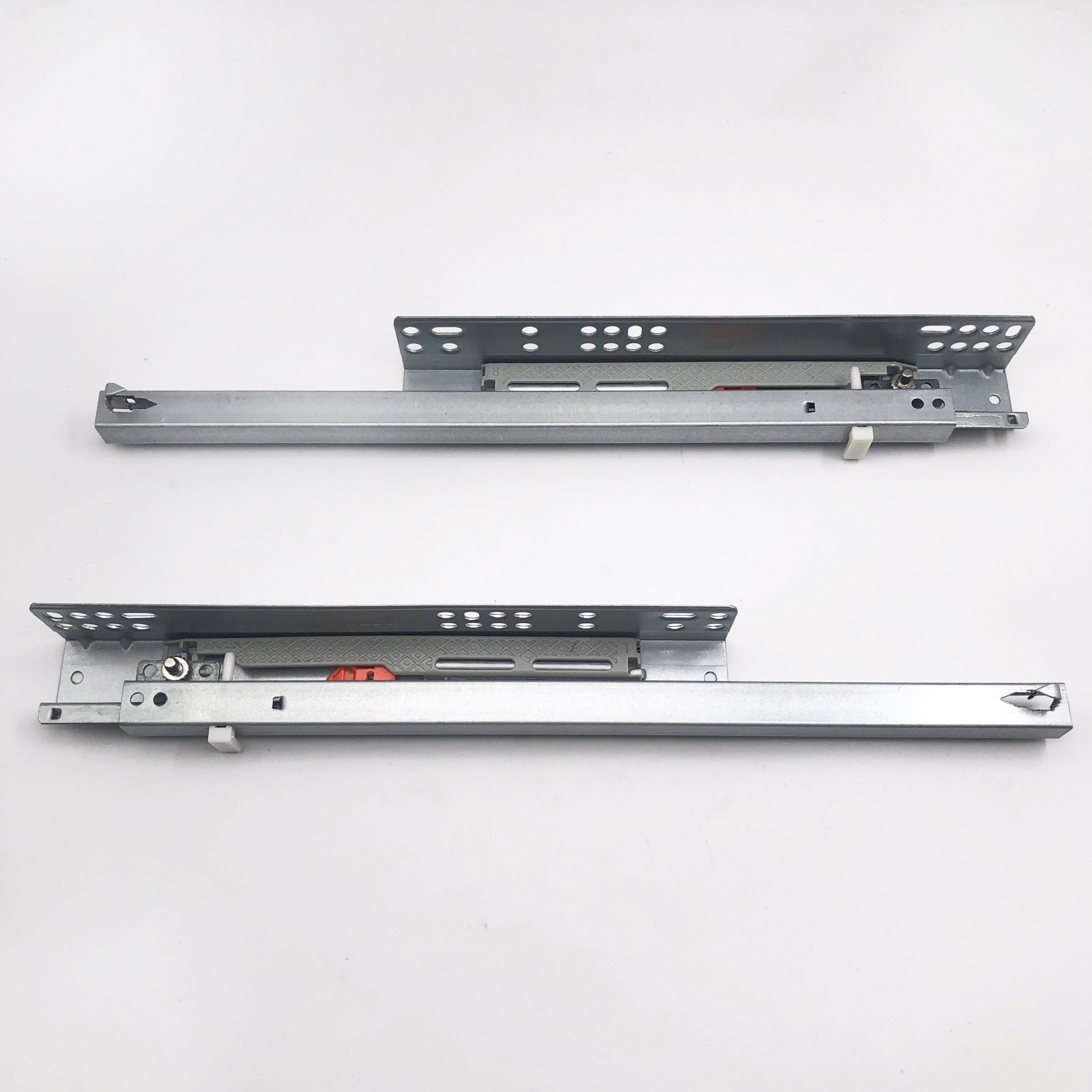 Mingyi factory direct custom accept push to open undermount drawer slide 2 fold adjustable slide rail with lock