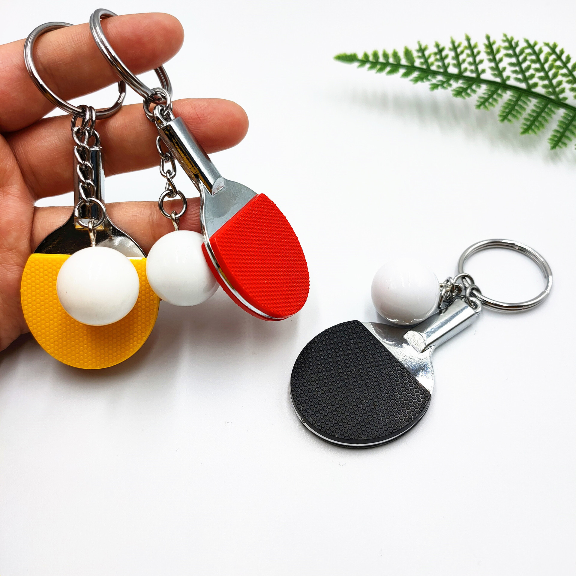 Mini simulation table tennis racket key chain pendant Table tennis fan souvenirs Sports activities for sales