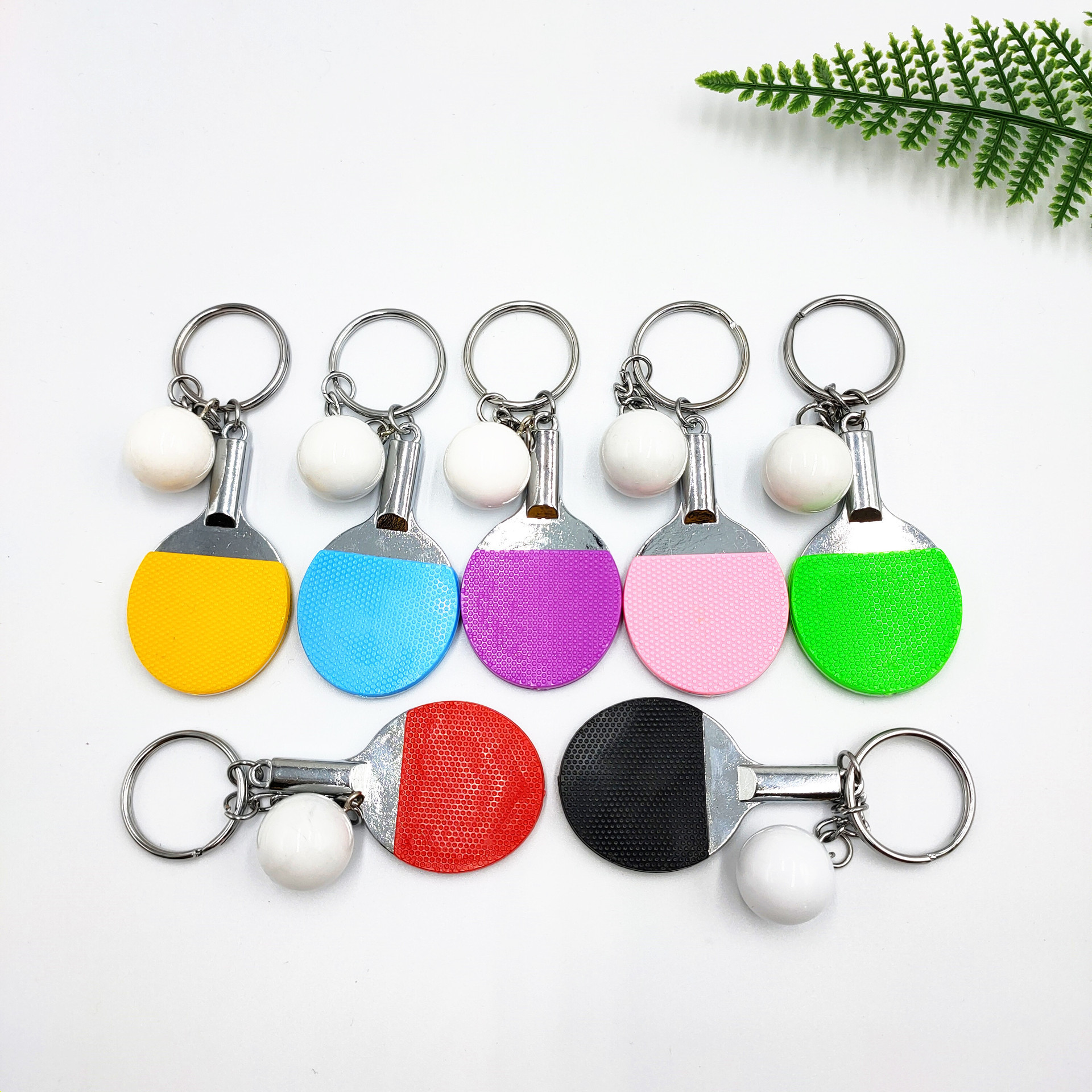 Mini simulation table tennis racket key chain pendant Table tennis fan souvenirs Sports activities for sales